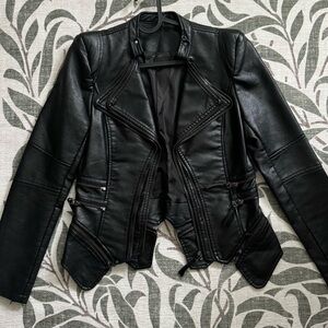 Faux leather jacket, purchased in Rome, Small